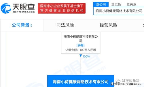字節(jié)跳動拓展健康版圖 海南小荷健康網(wǎng)絡(luò)公司成立，新增食品與互聯(lián)網(wǎng)銷售業(yè)務(wù)